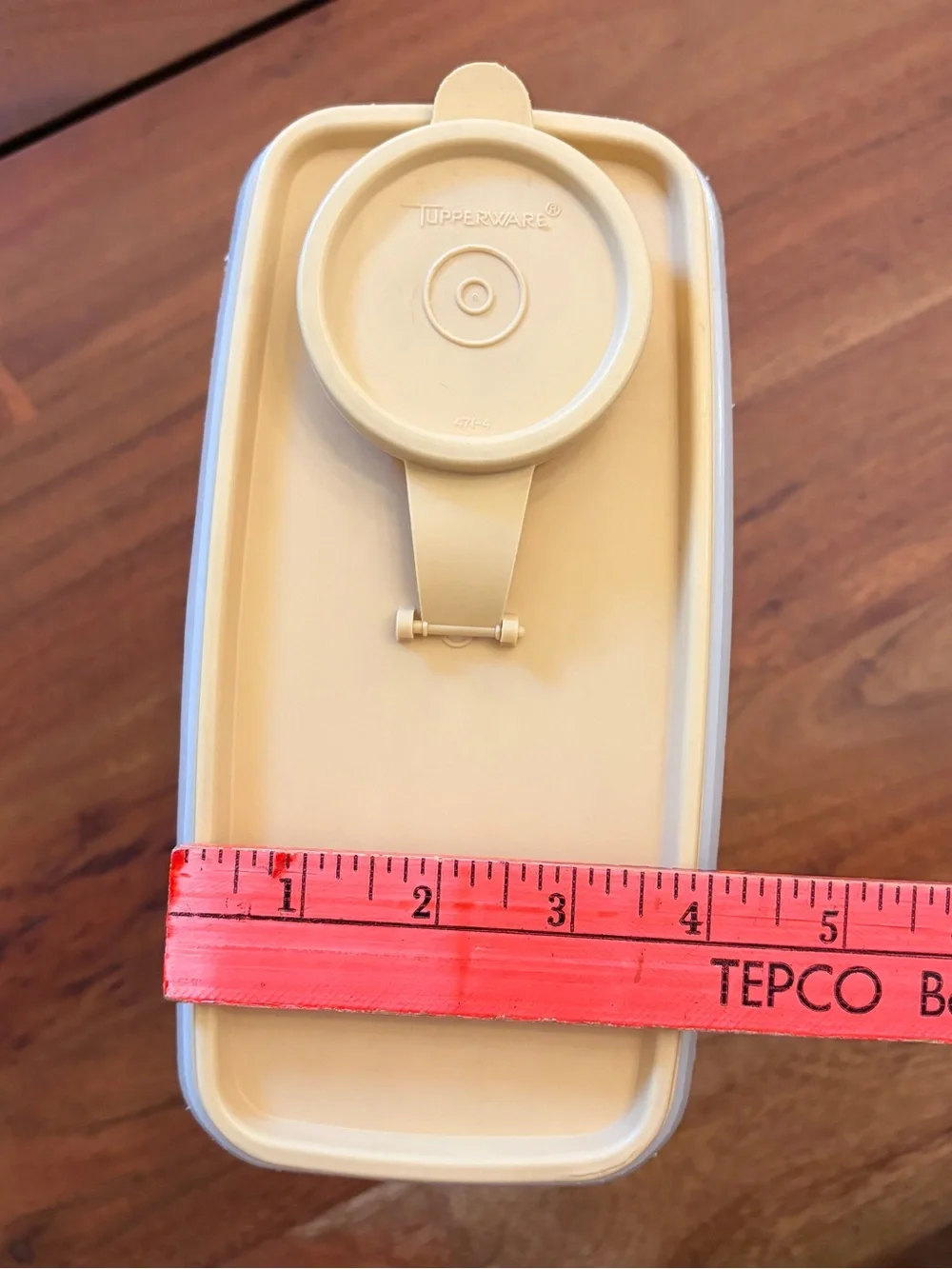 TWO Vintage Tupperware Cereal Keeper Containers #269 w/ Almond Clear Flip Lids